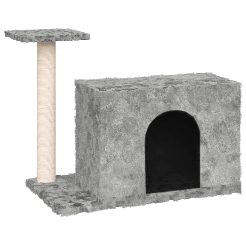 Cat furniture with sisal scratching post 51 cm light gray