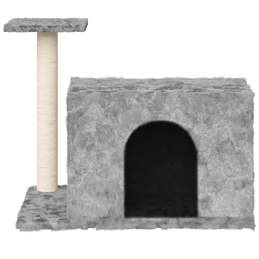 Cat furniture with sisal scratching post 51 cm light gray