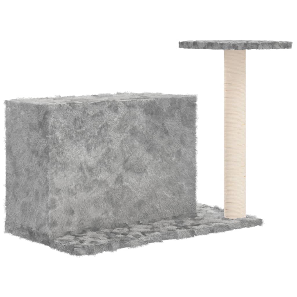 Cat furniture with sisal scratching post 51 cm light gray