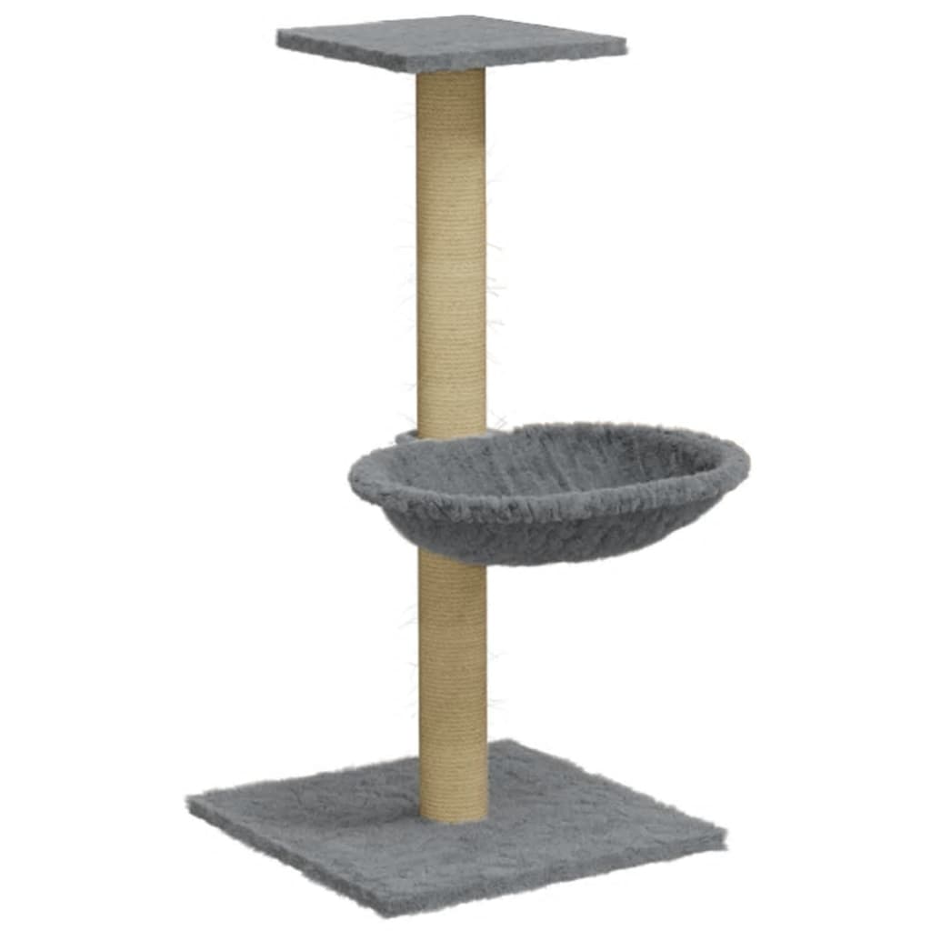 Cat furniture with sisal scratching post 74 cm light gray