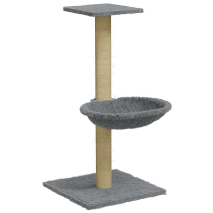 Cat furniture with sisal scratching post 74 cm light gray
