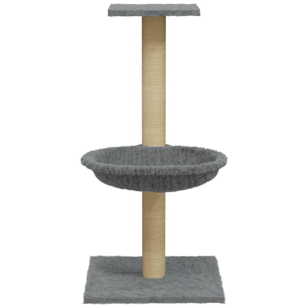 Cat furniture with sisal scratching post 74 cm light gray