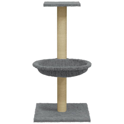 Cat furniture with sisal scratching post 74 cm light gray