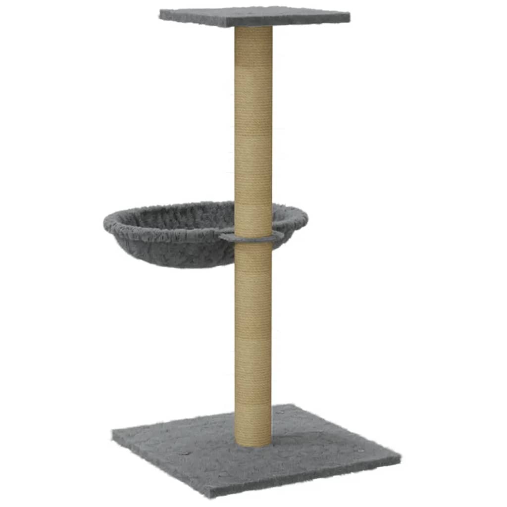 Cat furniture with sisal scratching post 74 cm light gray