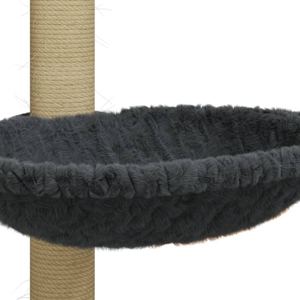 Cat furniture with sisal scratching post 74 cm dark gray