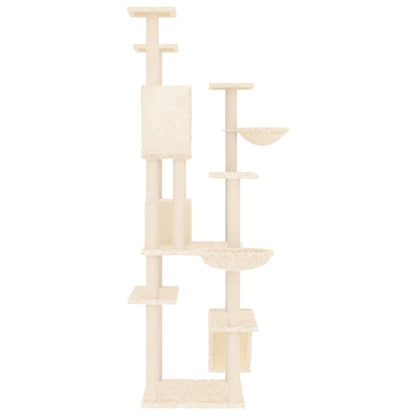 Cat furniture with sisal scratching posts 191 cm cream-colored