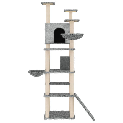 Cat furniture with sisal scratching posts 191 cm light gray