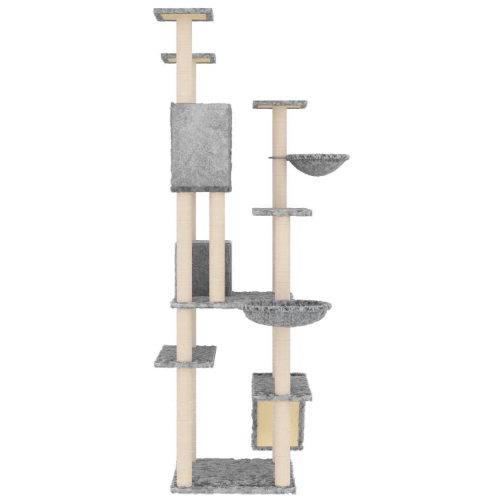 Cat furniture with sisal scratching posts 191 cm light gray
