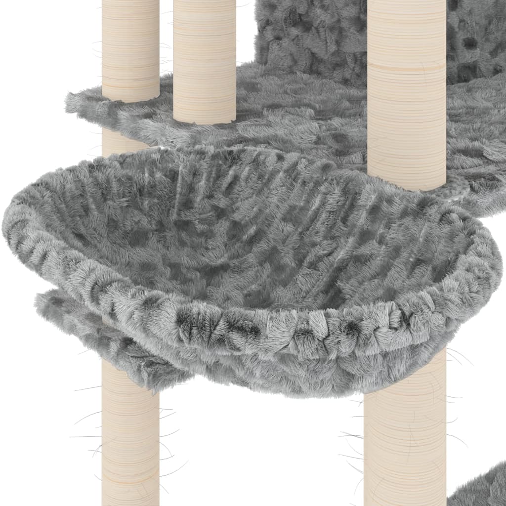 Cat furniture with sisal scratching posts 191 cm light gray