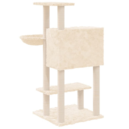 Cat furniture with sisal scratching posts 108.5 cm cream-colored