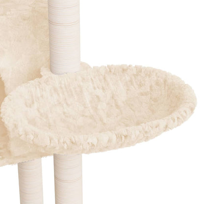 Cat furniture with sisal scratching posts 108.5 cm cream-colored