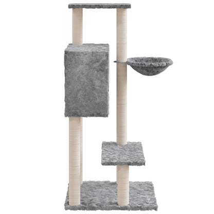 Cat furniture with sisal scratching posts 108.5 cm light gray