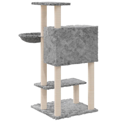 Cat furniture with sisal scratching posts 108.5 cm light gray