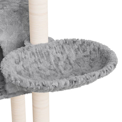 Cat furniture with sisal scratching posts 108.5 cm light gray