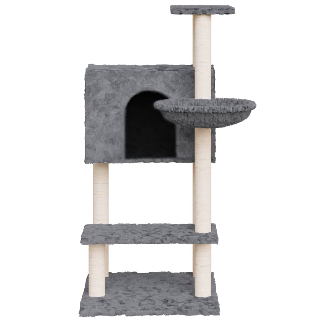 Cat furniture with sisal scratching posts 108.5 cm dark gray