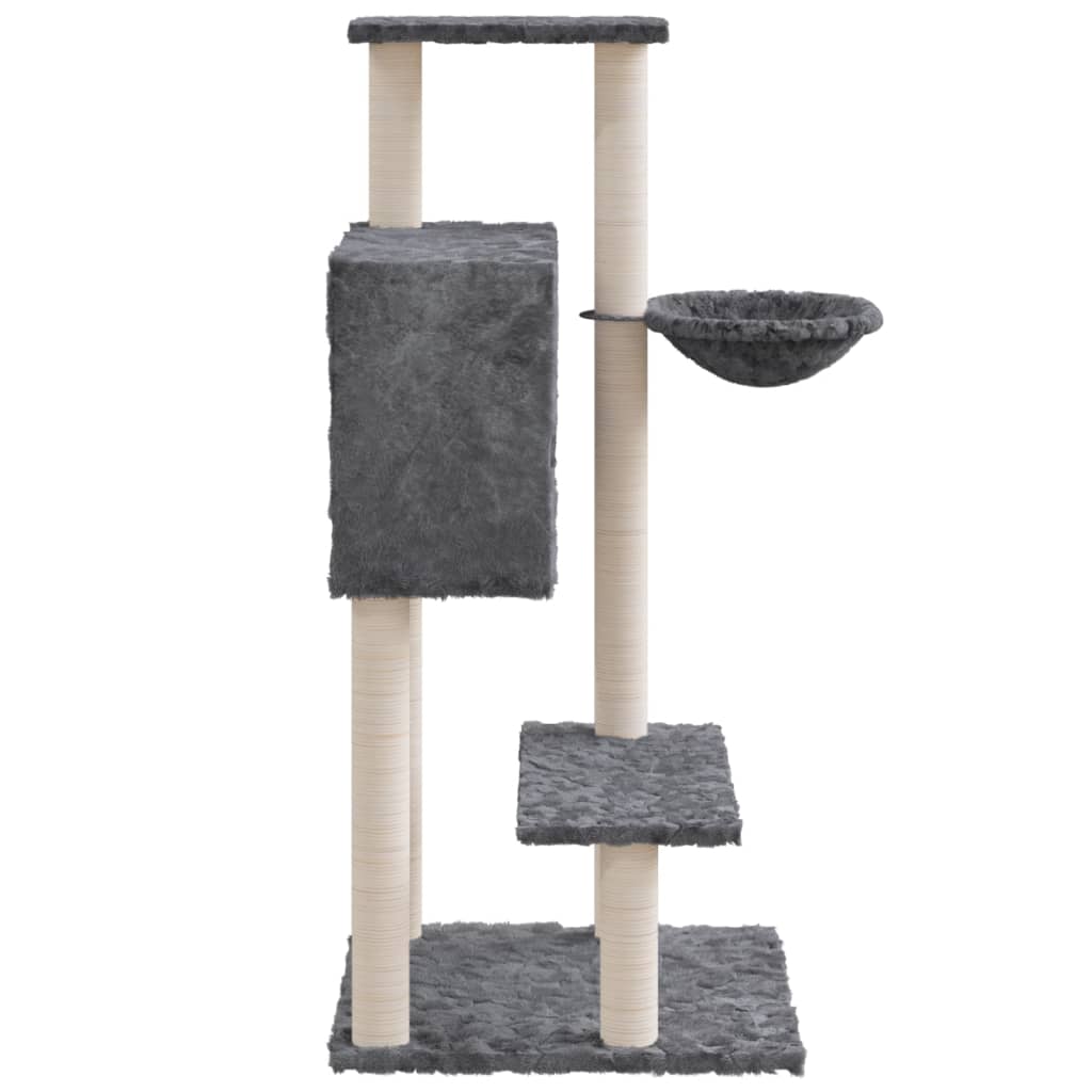 Cat furniture with sisal scratching posts 108.5 cm dark gray