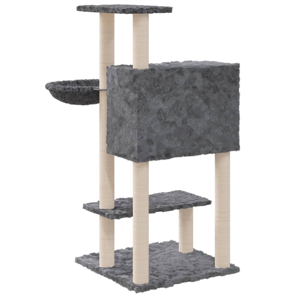 Cat furniture with sisal scratching posts 108.5 cm dark gray