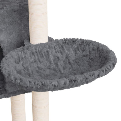 Cat furniture with sisal scratching posts 108.5 cm dark gray