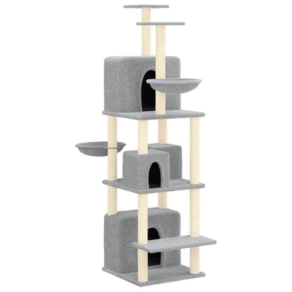 Cat furniture with sisal scratching posts 180 cm light gray