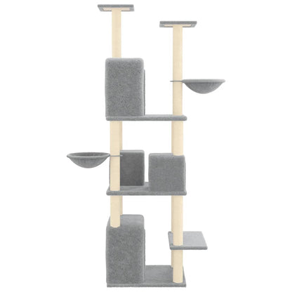 Cat furniture with sisal scratching posts 180 cm light gray