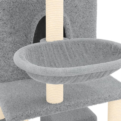 Cat furniture with sisal scratching posts 180 cm light gray