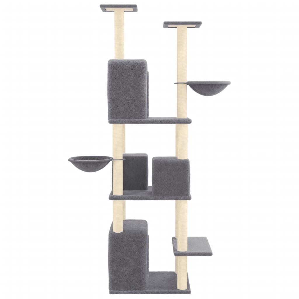 Cat furniture with sisal scratching posts 180 cm dark gray