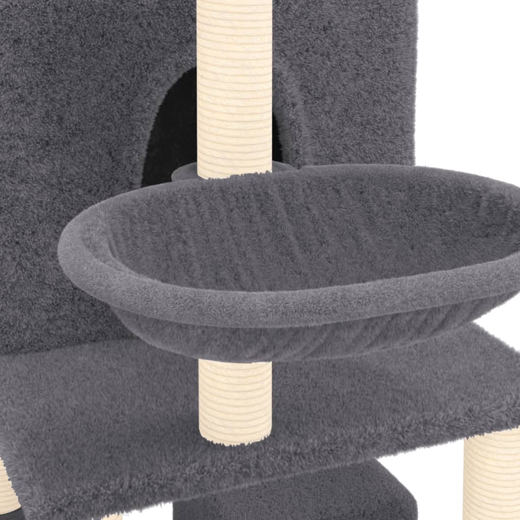 Cat furniture with sisal scratching posts 180 cm dark gray