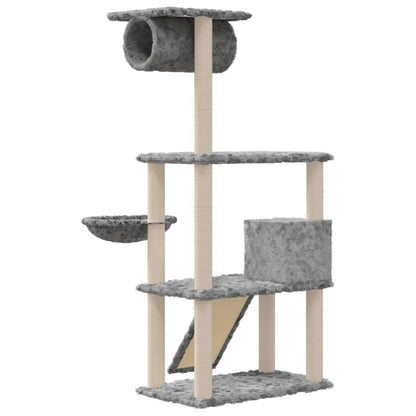 Cat furniture with sisal scratching posts 131 cm light gray