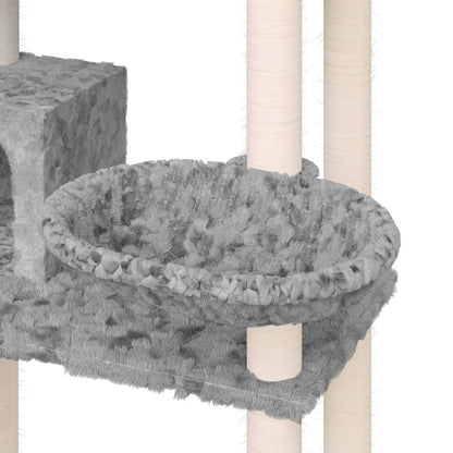 Cat furniture with sisal scratching posts 131 cm light gray