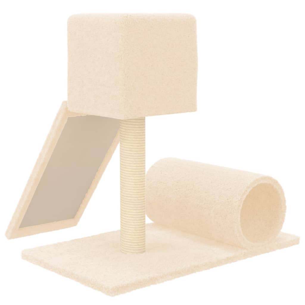 Cat furniture with sisal scratching post 59 cm cream-colored