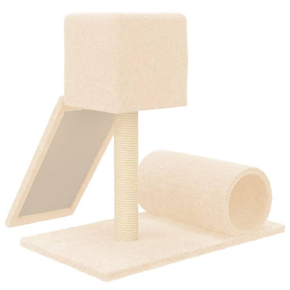 Cat furniture with sisal scratching post 59 cm cream-colored
