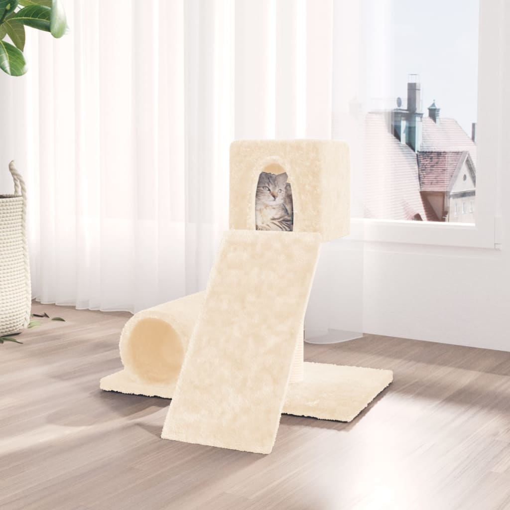 Cat furniture with sisal scratching post 59 cm cream-colored