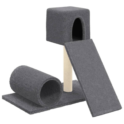 Cat furniture with sisal scratching posts 59 cm dark gray