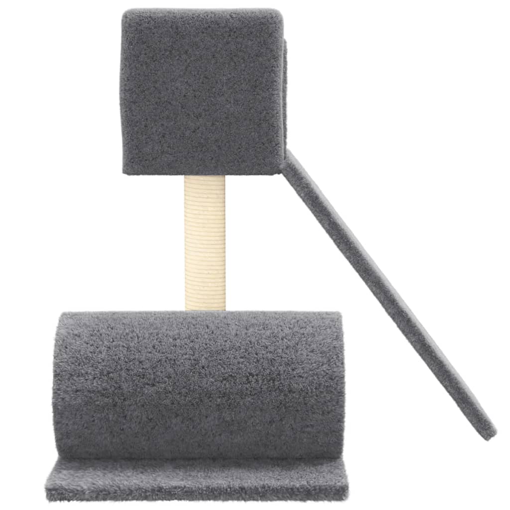 Cat furniture with sisal scratching posts 59 cm dark gray