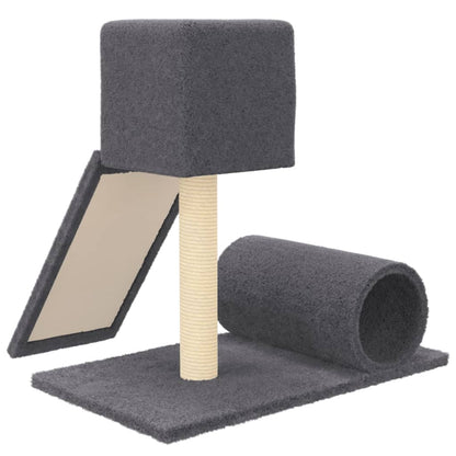 Cat furniture with sisal scratching posts 59 cm dark gray