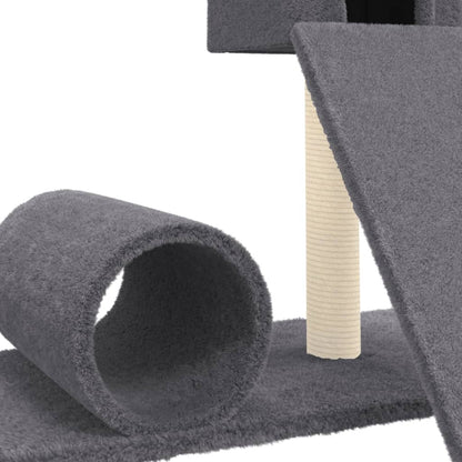 Cat furniture with sisal scratching posts 59 cm dark gray
