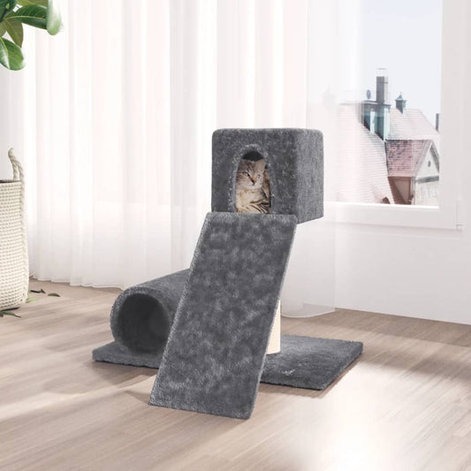 Cat furniture with sisal scratching posts 59 cm dark gray