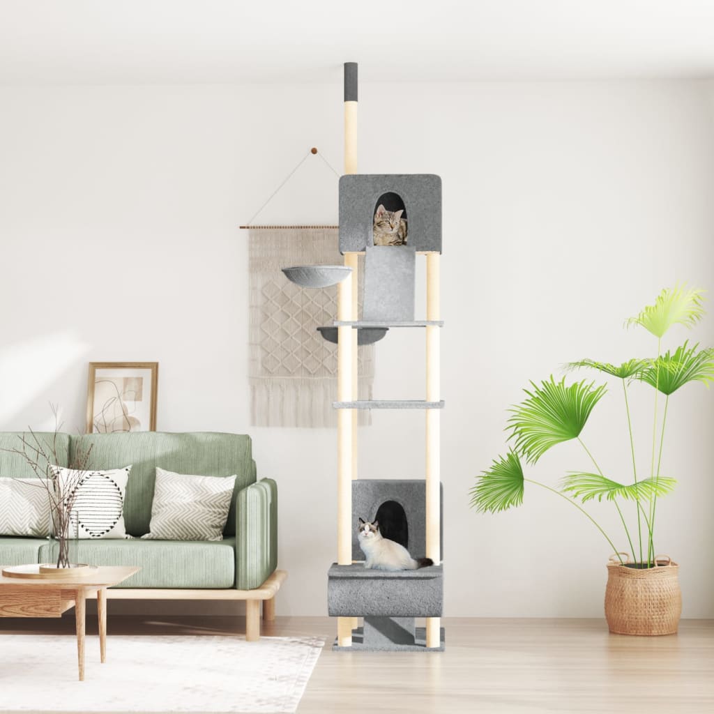 Cat furniture floor to ceiling 277-303 cm light gray