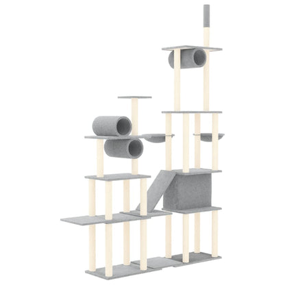 Cat furniture with sisal scratching posts 279 cm light gray