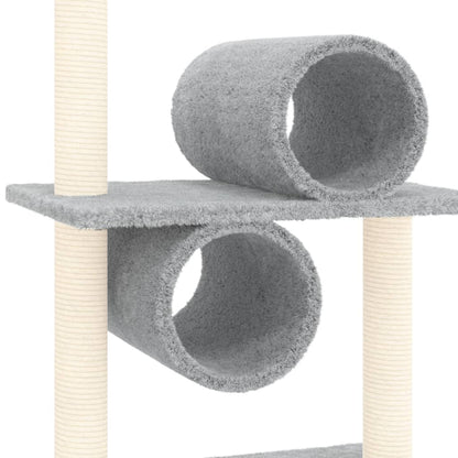 Cat furniture with sisal scratching posts 279 cm light gray