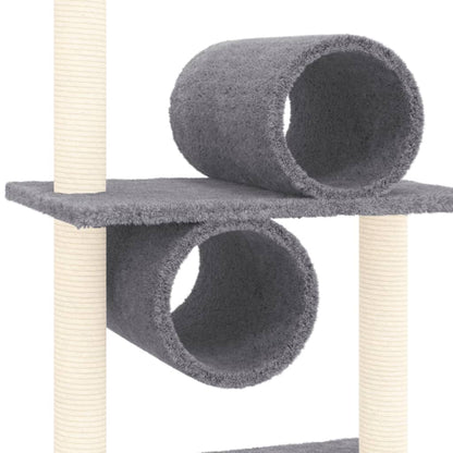 Cat furniture with sisal scratching posts 279 cm dark gray