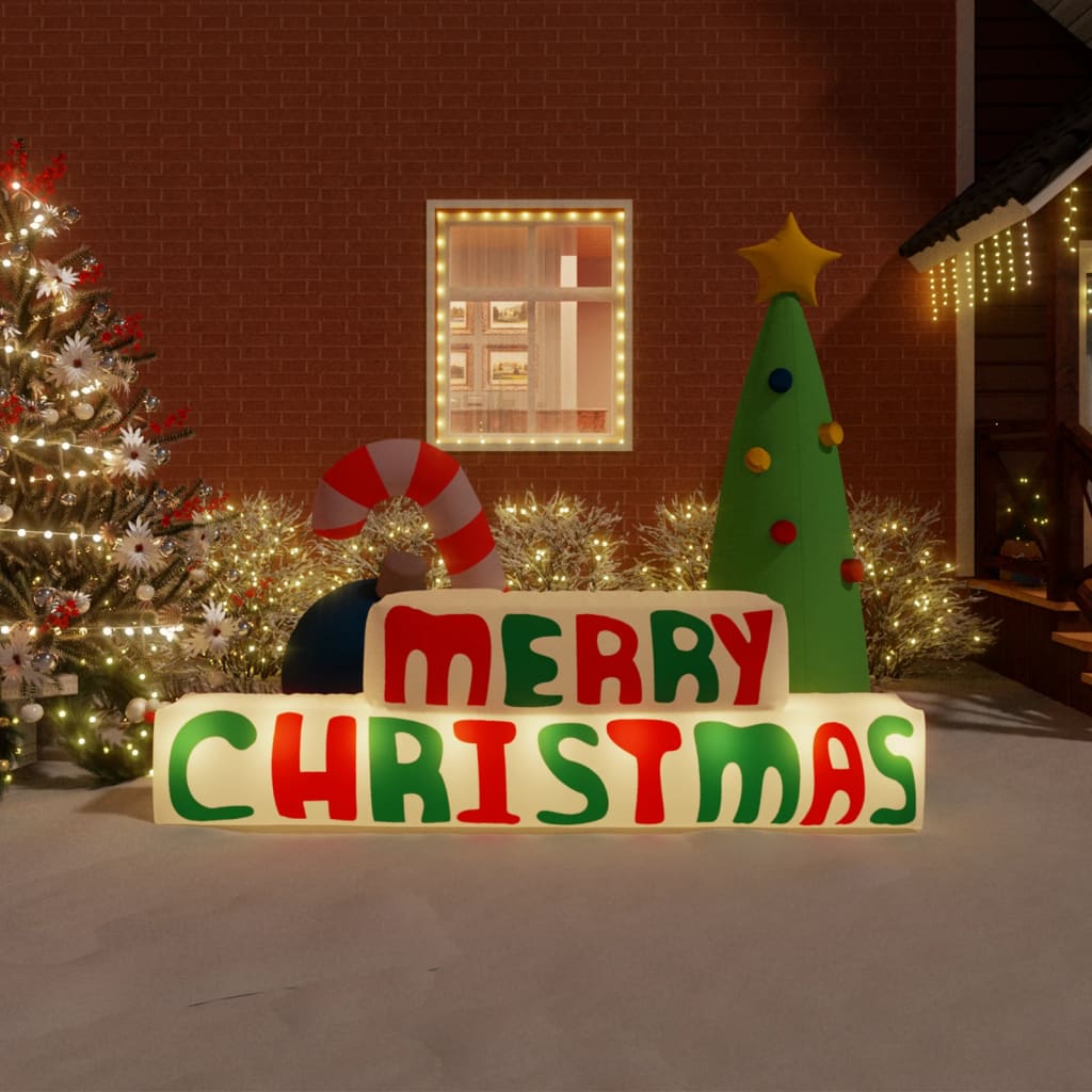 Decoration "Merry Christmas" with LEDs inflatable 197 cm