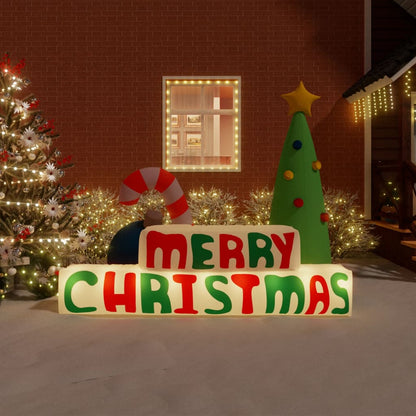 Decoration "Merry Christmas" with LEDs inflatable 197 cm