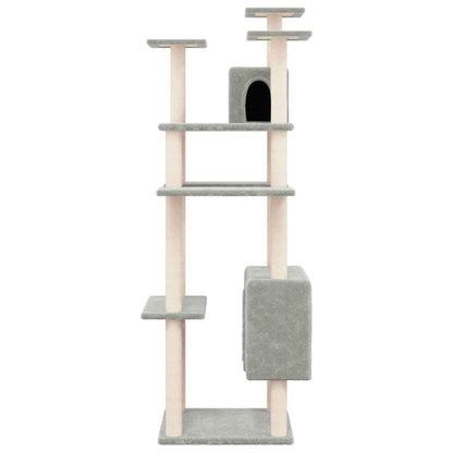 Cat furniture with sisal scratching posts 162 cm light gray