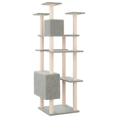 Cat furniture with sisal scratching posts 162 cm light gray