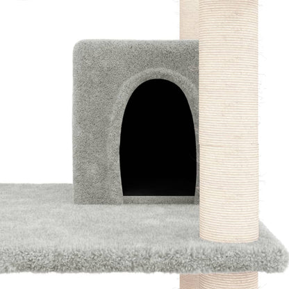 Cat furniture with sisal scratching posts 162 cm light gray
