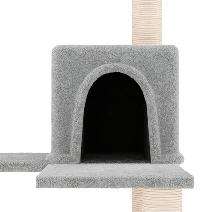 Cat furniture with sisal scratching posts 153 cm light gray