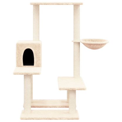 Cat furniture with sisal scratching posts 94.5 cm cream-colored