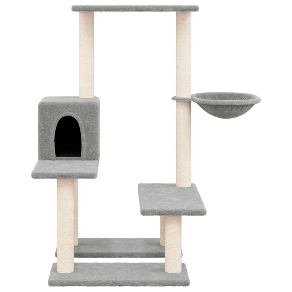 Cat furniture with sisal scratching posts 94.5 cm light gray
