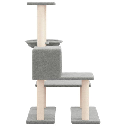 Cat furniture with sisal scratching posts 94.5 cm light gray